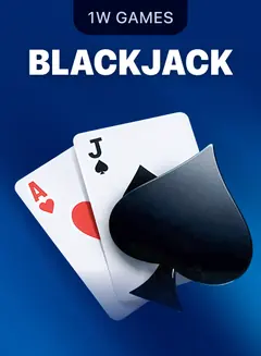 Blackjack con crupier en el escaparate de 1win