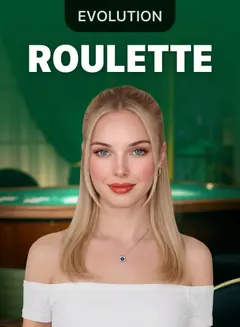 Ruleta con crupier en el escaparate de 1win